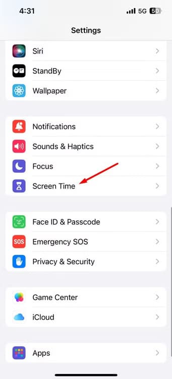 screen-time-option-in-iphone كيفية منع أطفالك من إجراء عمليات شراء غير مرغوب فيها على iPhone و iPad
