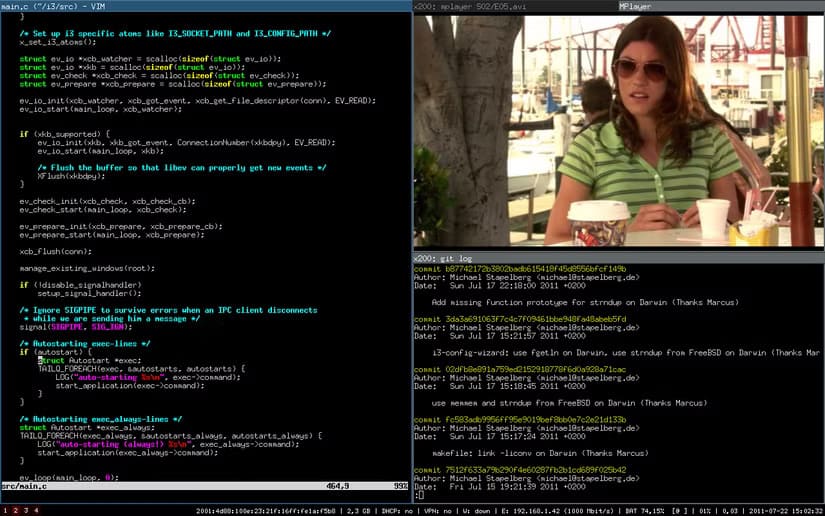 screenshot-of-i3-window-manager كيف يمكن لمدير النوافذ المتجانبة في Linux تحسين تجربتك؟ إليك 5 طرق لتجربته