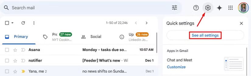 see-all-settings-option-in-gmail طرق فعالة لحل مشكلة عدم تلقي رسائل البريد الإلكتروني في Gmail