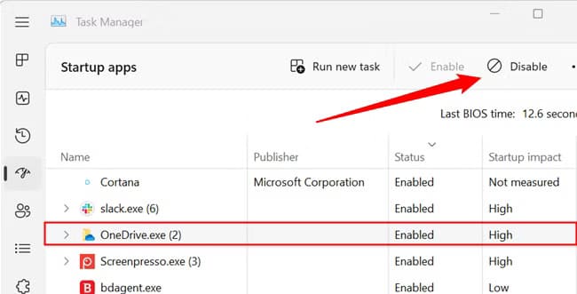 select-app-click-disable علامات تدل على إصابة جهاز الكمبيوتر بنظام Windows ببرامج ضارة