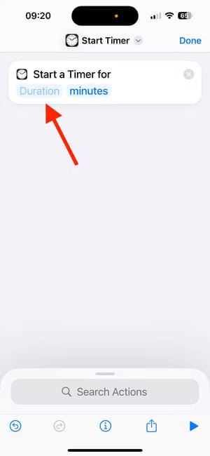 select-duration-for-start-timer-action-in-shortcuts-app-on-iphone طرق مبتكرة للاستفادة من اختصارات الصوت على iPhone