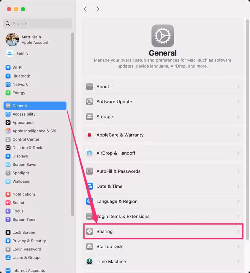select-sharing-in-the-general-system-settings-to-enable-file-sharing-1 أسهل الطرق لنقل الملفات بين أنظمة ماك ولينكس خطوة بخطوة