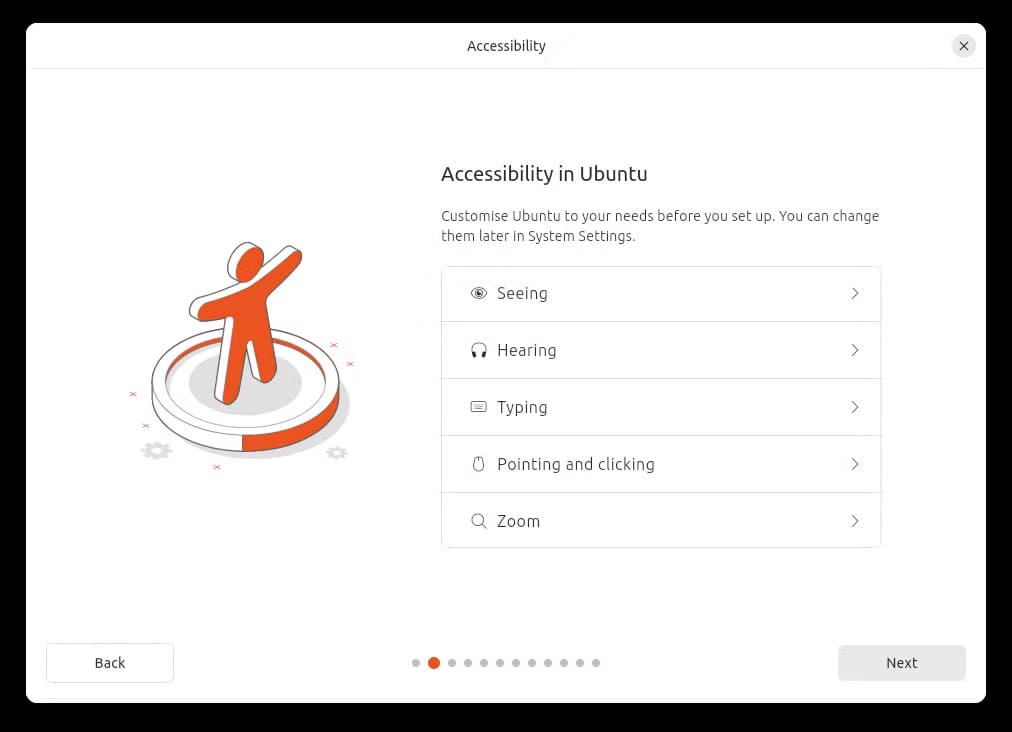 select-your-accessibility-options لماذا يعد تثبيت Ubuntu على جهاز MacBook Air القديم خطوة لم أندم عليها