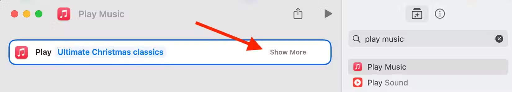 show-more-in-shortcuts-app-on-a-mac كيفية إضافة لمسات من البهجة لجهاز Mac في موسم العطلات