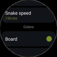snake-wearos-game-options-for-changing-board-color-1 أفضل الألعاب التي يمكنك تشغيلها على ساعة Galaxy Watch لتجربة ممتعة