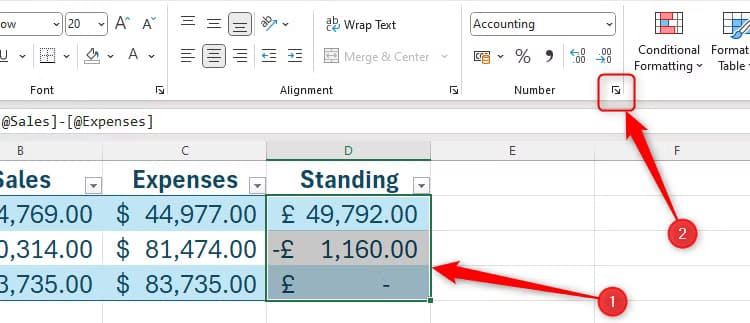 some-data-in-an-excel-sheet-is-selected-and-the-number-format-dialog-box-launcher-icon-is-highlighted حيل مفيدة في Microsoft Excel تسهل عليك العمل