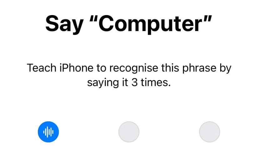 speaking-the-phrase-for-vocal-shortcuts-in-iphone-accessibility-settings طرق مبتكرة للاستفادة من اختصارات الصوت على iPhone