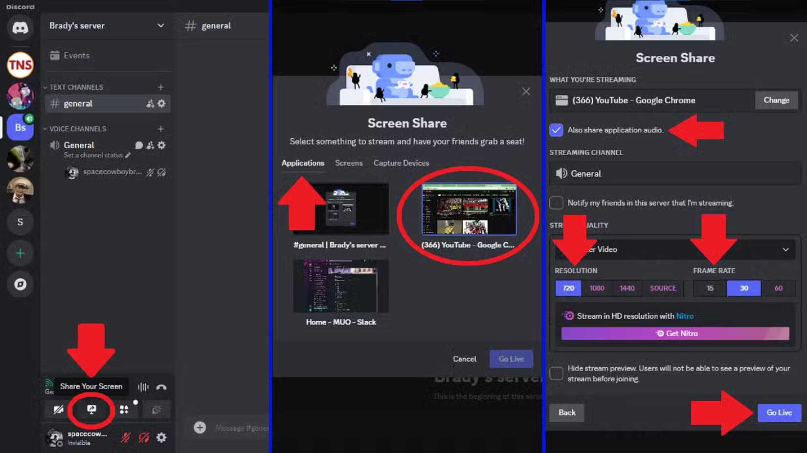 streaming-youtube-and-youtube-tv-using-share-your-screen-in-discord طريقة بسيطة لمشاركة YouTube وYouTube TV مع أصدقائك على Discord