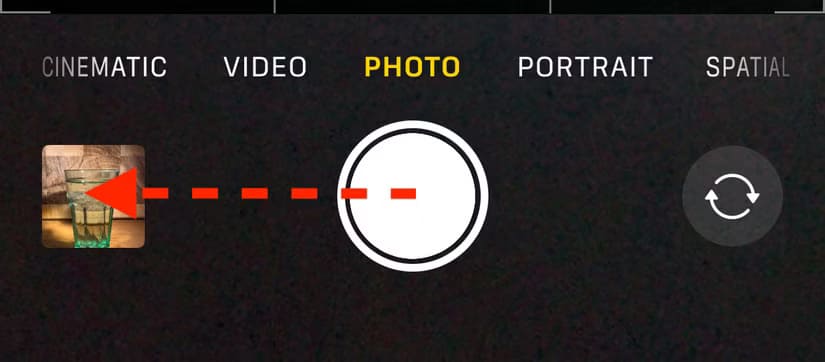 swipe-left-on-the-camera-app-shutter-button-on-iphone أفضل طريقة لالتقاط صور سريعة الحركة على iPhone بدون تقنيات معقدة