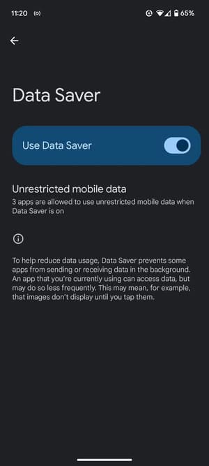 the-data-saver-toggle-on-android أفضل الطرق لتقليل استهلاك بيانات الهاتف على Android