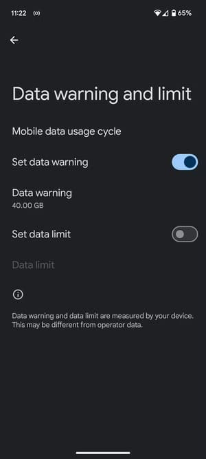 the-data-warning-and-limit-settings أفضل الطرق لتقليل استهلاك بيانات الهاتف على Android