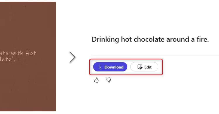 the-download-and-edit-buttons-in-microsoft-designer-are-highlighted كيفية الاستفادة من تطبيقات Microsoft لتبسيط الاحتفالات