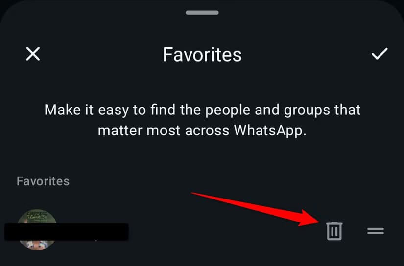 the-favorites-managemnt-page-on-whatsapp طرق سريعة للوصول إلى جهات الاتصال المفضلة على WhatsApp دون عناء
