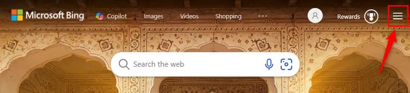 the-hamburger-menu-icon-on-bing كيفية تعطيل فتح الروابط في علامات تبويب جديدة في Microsoft Bing