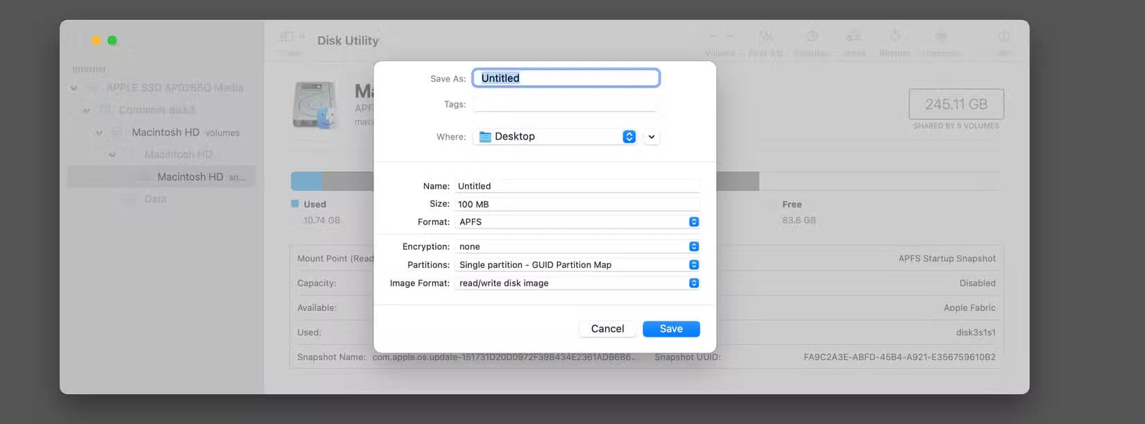 the-options-to-create-a-blank-image-in-disk-utility أفضل الطرق لإخفاء وتأمين ملفاتك على جهاز Mac