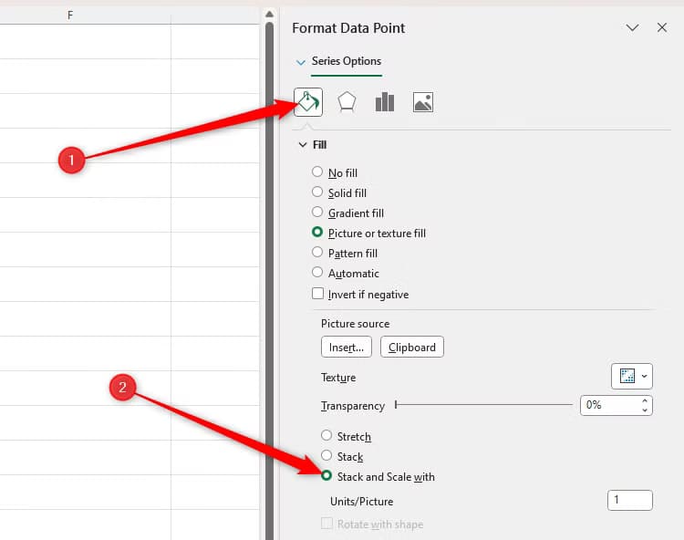 the-stack-and-scale-with-option-in-excel-s-format-data-point-sidebar إضافة الصور والأيقونات إلى أعمدة المخططات في Excel بخطوات بسيطة