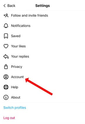 threads-settings-highlighing-account-button-3 طريقة إضافة النص البديل للصور في Threads لتحسين التفاعل مع المحتوى"