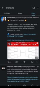 trending-posts-on-a-mastodon-server-in-the-pachli-mobile-app-135x300 تجربة شخصية مع Bluesky وTwitter والبحث عن بديل أفضل