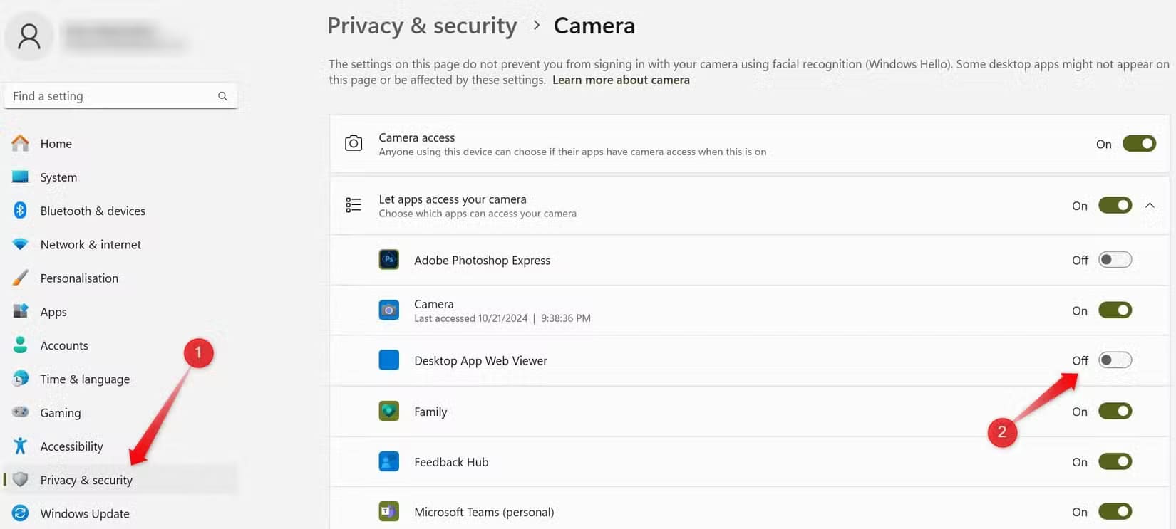 turning-off-camera-permissions-for-an-app-in-the-settings-app-on-windows علامات تدل على إصابة جهاز الكمبيوتر بنظام Windows ببرامج ضارة