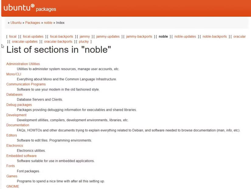 ubuntu-noble-package-directory مزايا WSL مقارنة بالتمهيد المزدوج لتشغيل Linux وWindows