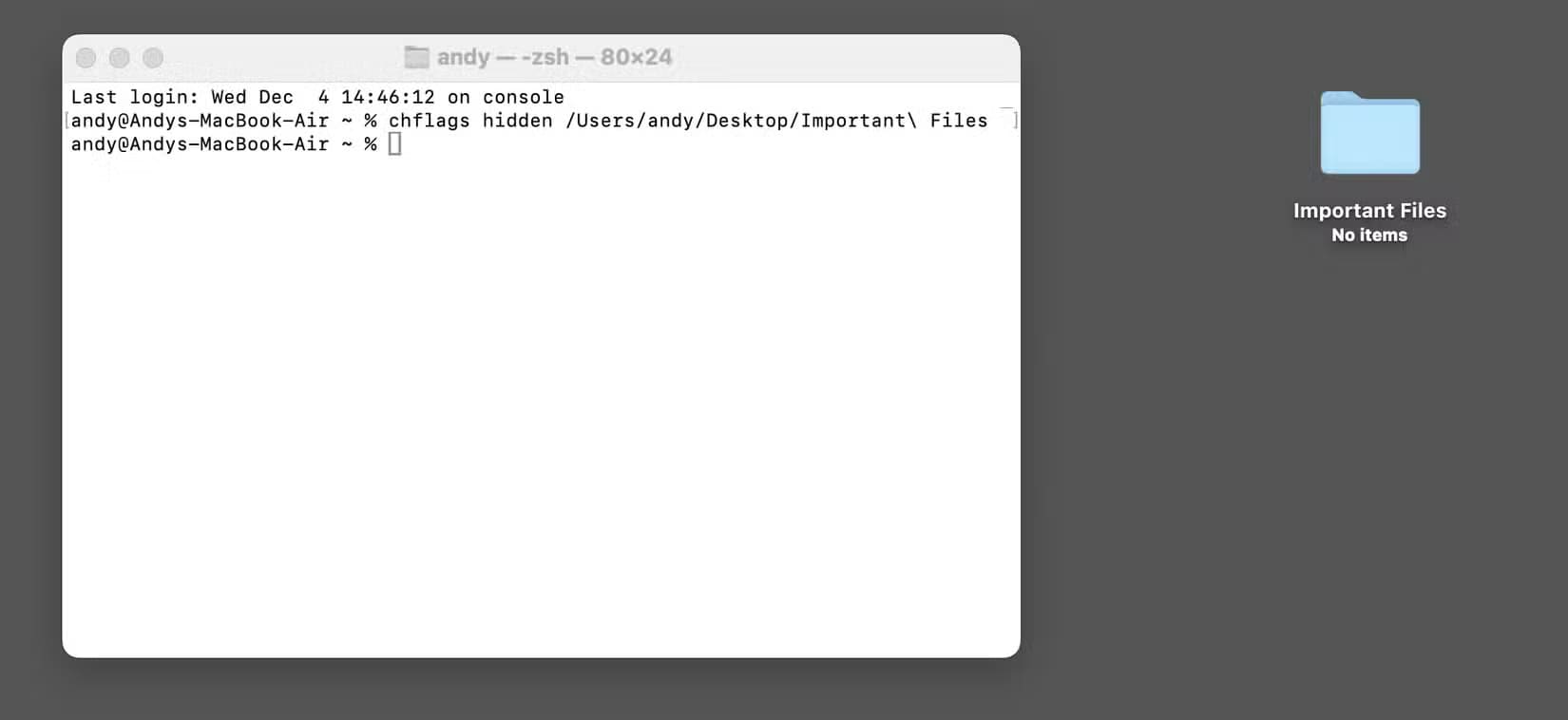 unhide-files-in-the-terminal أفضل الطرق لإخفاء وتأمين ملفاتك على جهاز Mac