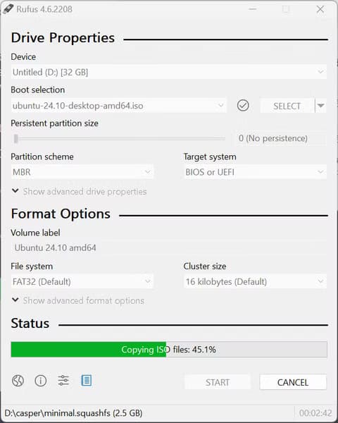 use-rufus-on-windows-to-create-an-ubuntu-boot-disk لماذا يعد تثبيت Ubuntu على جهاز MacBook Air القديم خطوة لم أندم عليها