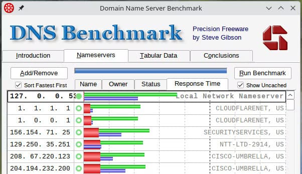 using-dns-benchmark-to-check-dns-speeds اختيار خادم DNS البديل لتحسين سرعة الإنترنت