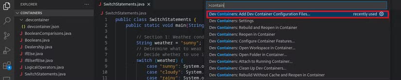 vscode-add-container-config-1 أفضل الطرق لتحويل أوبونتو إلى بيئة تطوير مثالية للمبرمجين