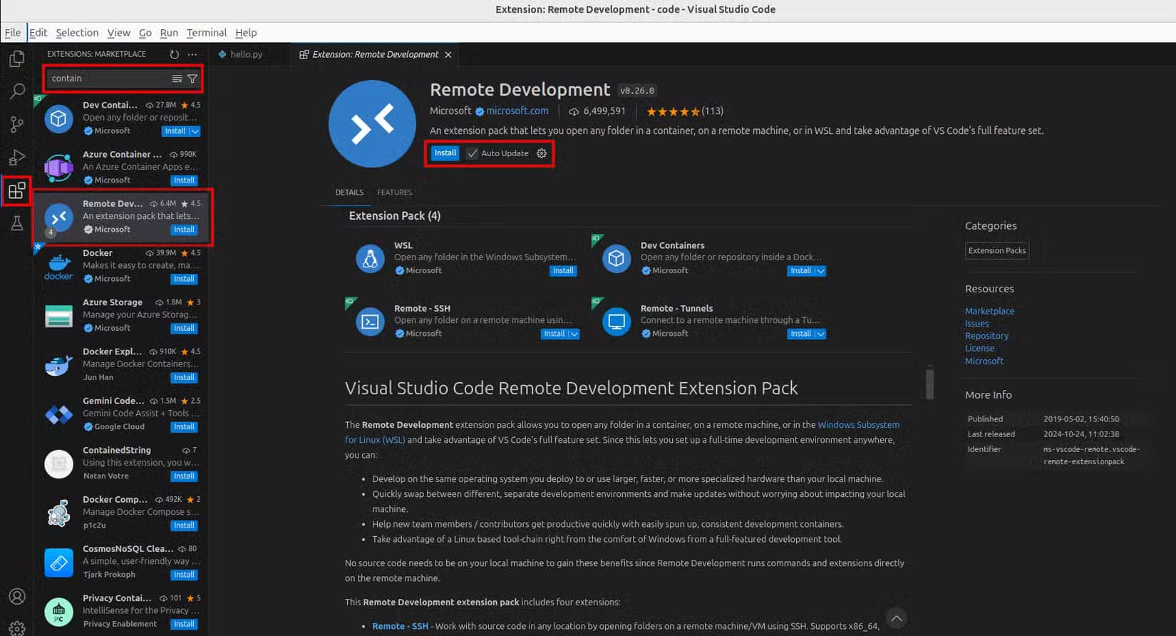 vscode-remote-development-extensions أفضل الطرق لتحويل أوبونتو إلى بيئة تطوير مثالية للمبرمجين