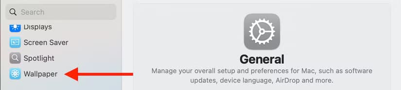 wallpaper-in-menu-of-settings-app-on-a-mac كيفية إضافة لمسات من البهجة لجهاز Mac في موسم العطلات