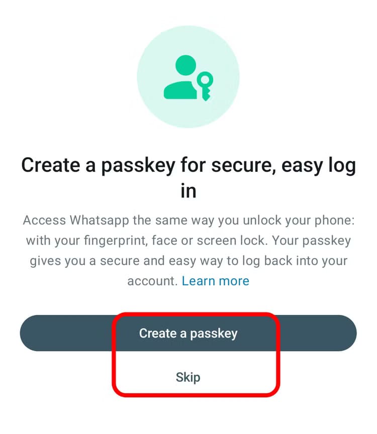 wharsapp-business-passkey أهمية إعداد حساب Gmail احتياطي لتأمين المصادقة الثنائية