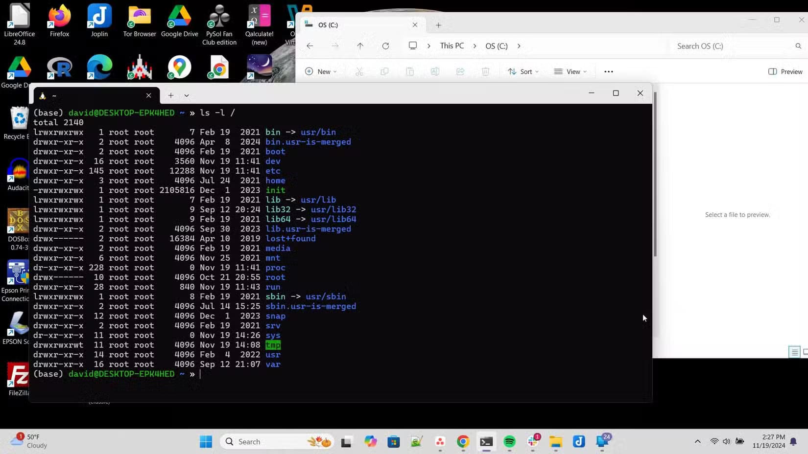 wsl-explorer مزايا WSL مقارنة بالتمهيد المزدوج لتشغيل Linux وWindows