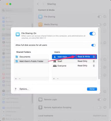 you-can-also-decide-how-users-access-shared-folders أسهل الطرق لنقل الملفات بين أنظمة ماك ولينكس خطوة بخطوة
