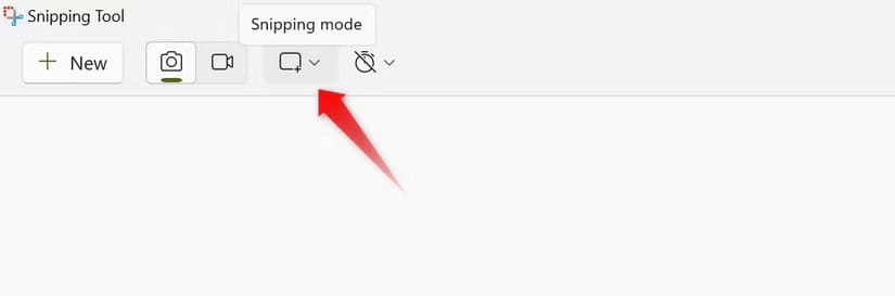 1-opening-the-snipping-mode-menu-to-select-a-snipping-mode-in-the-snipping-tool-on-windows أفضل ميزات Snipping Tool التي تُسهل التقاط الشاشة باحترافية