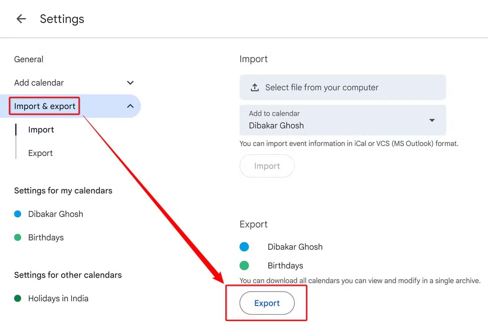 2-export-your-google-calendar-as-an-ical-file كيف يساعدني Claude في إدارة تقويمي (ولكن ChatGPT تعثر!)