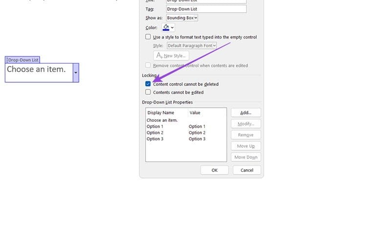 How-to-Add-a-Drop-Down-List-in-Word-9 خطوات سهلة لإنشاء قائمة منسدلة في Word