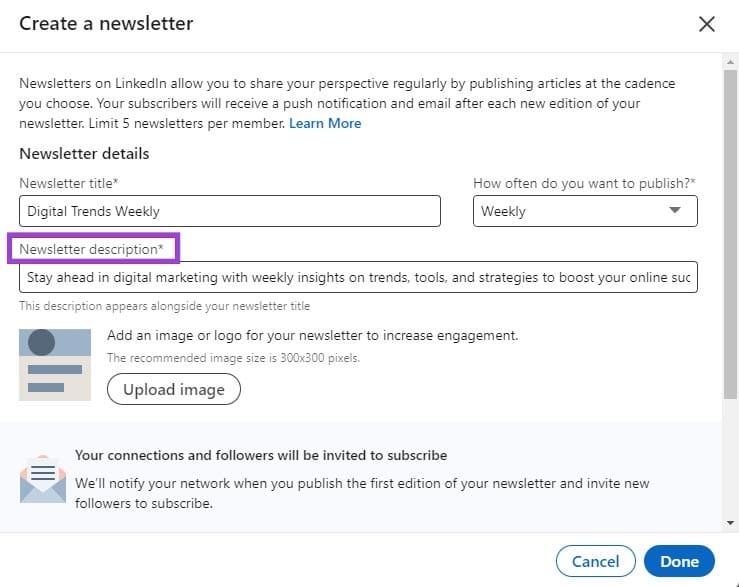 How-to-Create-Newsletters-Using-LinkedIns-Creator-Tools-8 خطوات إنشاء نشرة إخبارية احترافية باستخدام أدوات LinkedIn