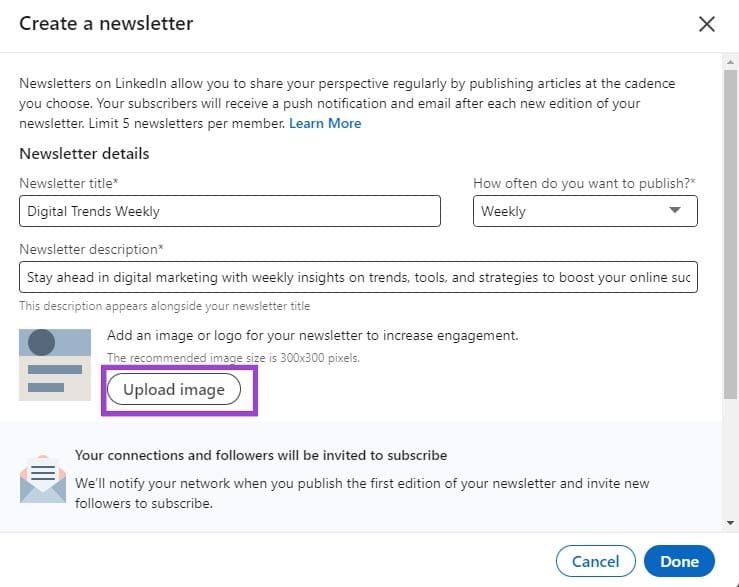 How-to-Create-Newsletters-Using-LinkedIns-Creator-Tools-9 خطوات إنشاء نشرة إخبارية احترافية باستخدام أدوات LinkedIn