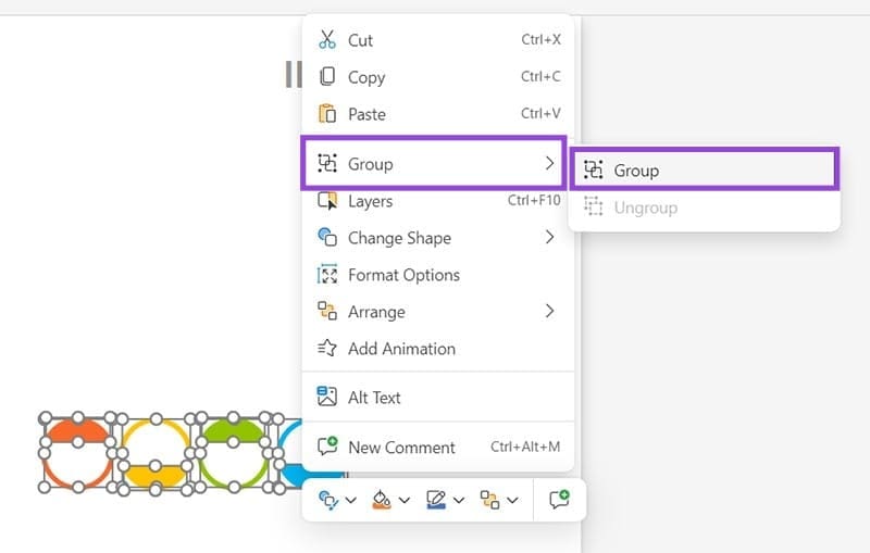 How-to-Group-and-Ungroup-Objects-in-PowerPoint-4 كيف تجمع وتفصل الكائنات بسهولة في PowerPoint لتحسين تصميم العروض