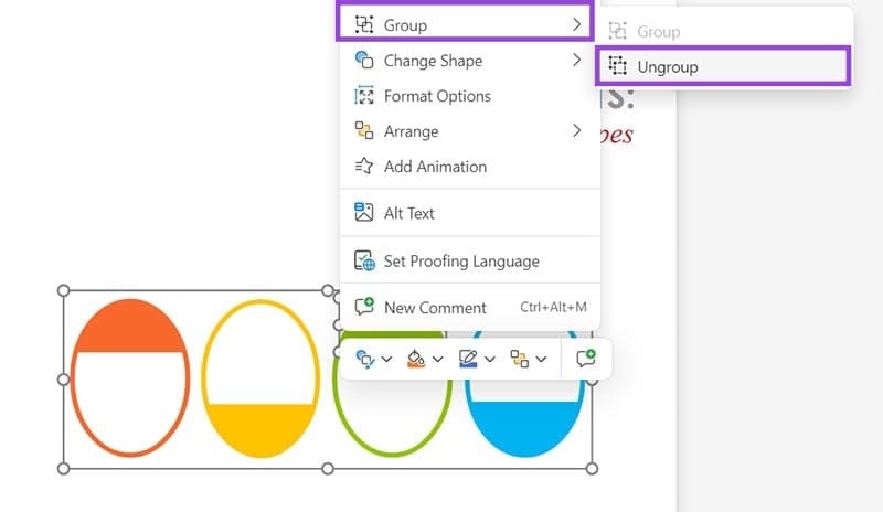 How-to-Group-and-Ungroup-Objects-in-PowerPoint-9 كيف تجمع وتفصل الكائنات بسهولة في PowerPoint لتحسين تصميم العروض