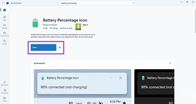 How-to-Show-Battery-Percentage-on-Laptop-9 خطوات سهلة لعرض نسبة البطارية على جهاز Windows 11