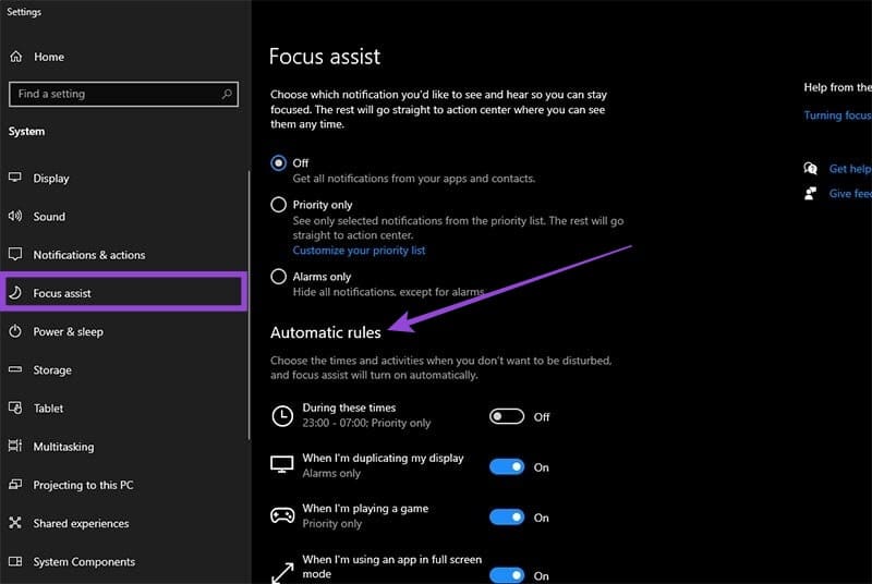 Windows-Focus-Assist-Windows-11-Keeps-Turning-On-How-to-Fix-It-4 حل مشكلة استمرار تشغيل مساعد التركيز في Windows 11 بخطوات بسيطة