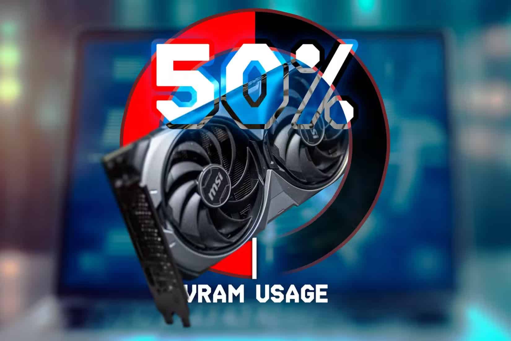 a-chart-showing-vram-usage-with-a-gpu-in-the-center كيف يؤثر نطاق تردد الذاكرة على أداء بطاقة الرسومات في الألعاب والتطبيقات