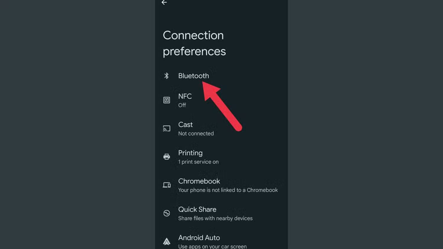 an-image-showing-the-bluetooth-option كيف تستفيد من الميزات المخفية في Google Pixel لتحسين تجربتك اليومية؟