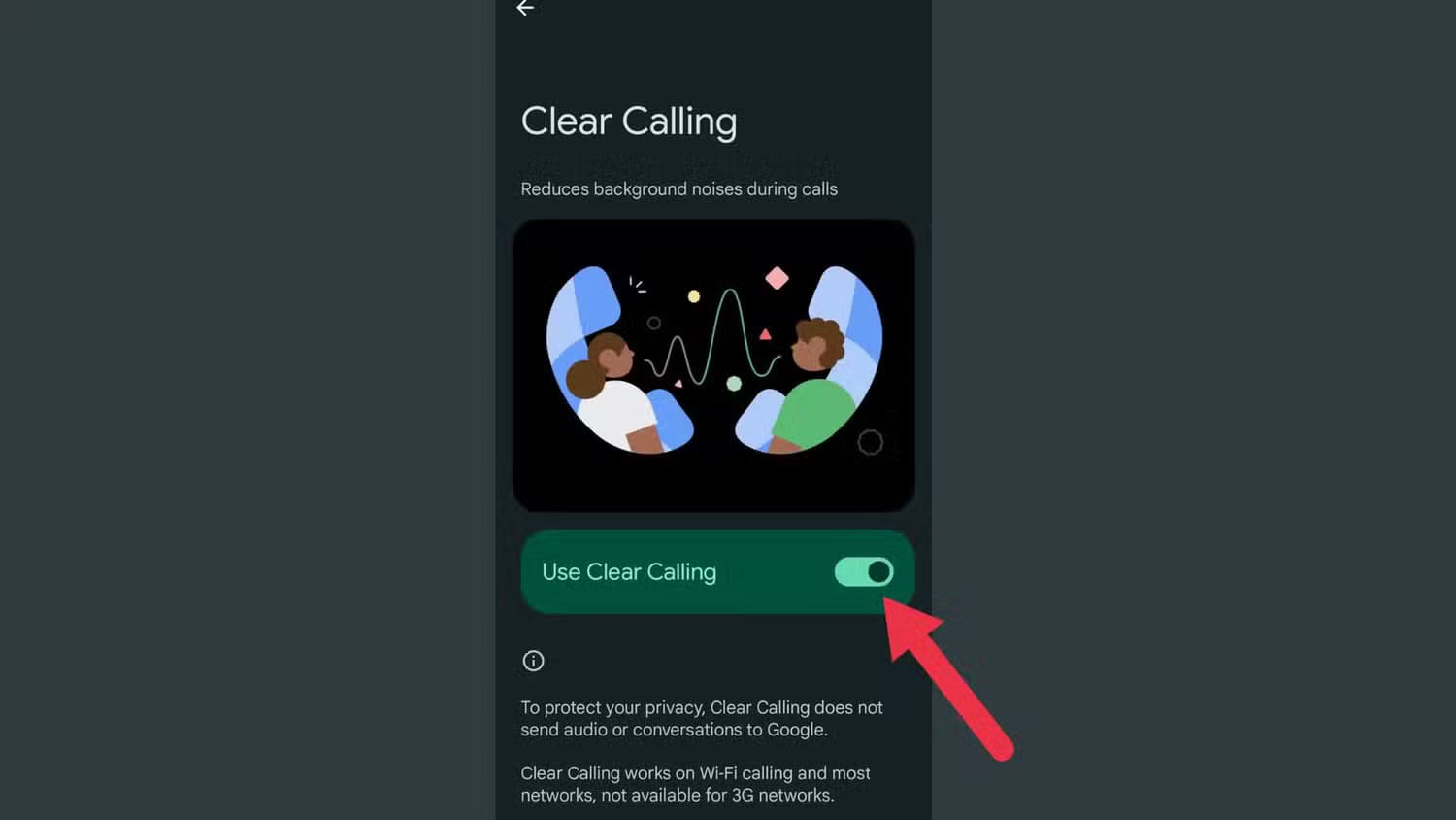 an-image-showing-the-clear-calling-menu كيف تستفيد من الميزات المخفية في Google Pixel لتحسين تجربتك اليومية؟