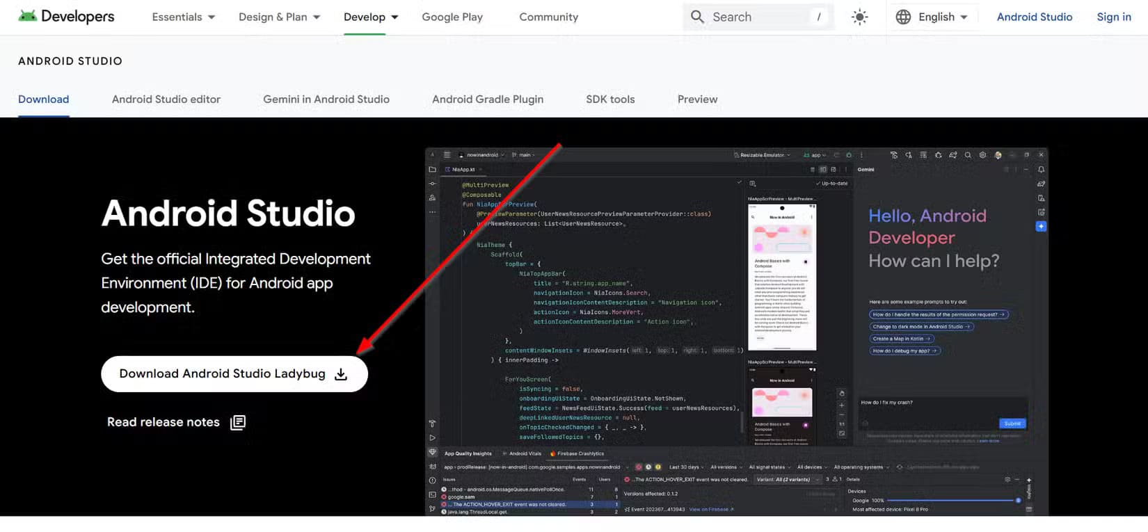 android-studio-download-website خطوات سهلة لإنشاء جهاز افتراضي باستخدام Android Studio