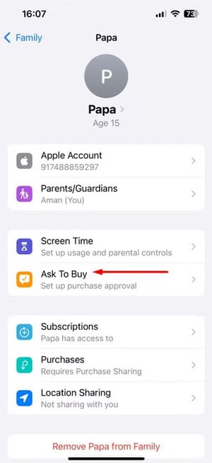 ask-to-buy-option-in-iphone كيفية ضبط حدود استخدام iPhone وiPad لأطفالك باستخدام ميزة المشاركة العائلية