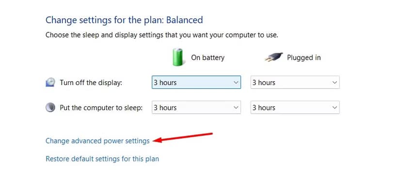 change-advanced-power-settings-option-in-the-control-panel حل نهائي لمشكلة استيقاظ الكمبيوتر تلقائيًا أثناء عدم الاستخدام