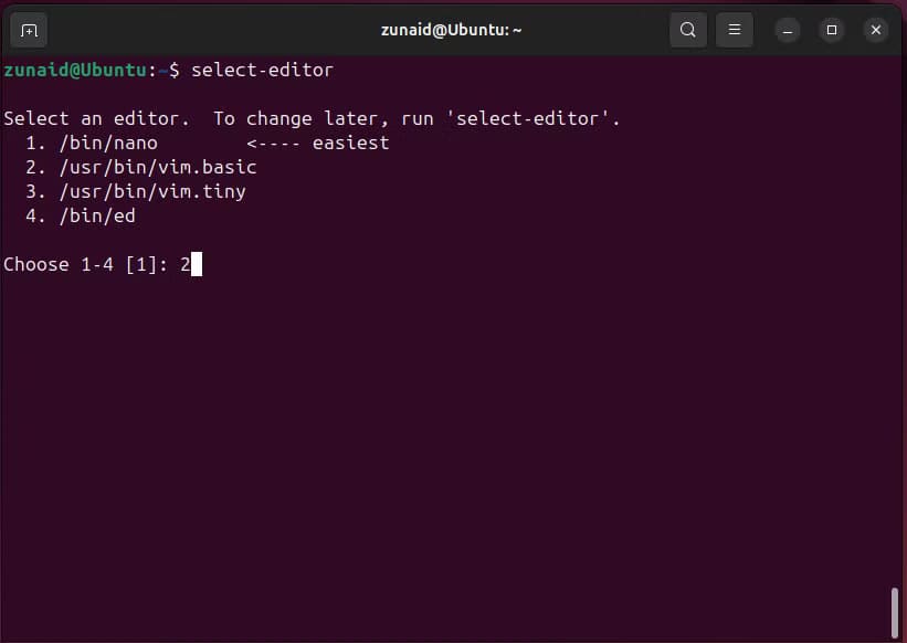 changing-the-default-editor-on-linux-using-the-select-editor-command أفضل الطرق لتغيير محرر النصوص الافتراضي على Linux بخطوات بسيطة