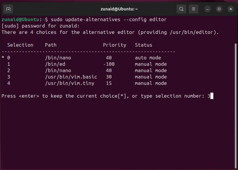 changing-the-default-editor-on-linux-using-the-update-alternatives-command أفضل الطرق لتغيير محرر النصوص الافتراضي على Linux بخطوات بسيطة
